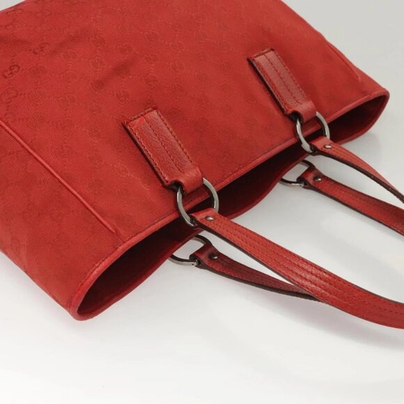 GUCCI GG Canvas Shoulder Bag Red 113017 Auth - Picture 6 of 15